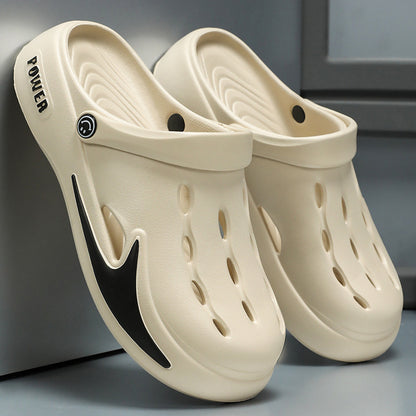 Zapatos casuales con suela gruesa y agujeros antideslizantes para mujer