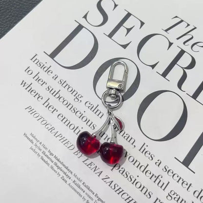 Creative Alloy Cherry Key Chain Fruit Bag Pendant