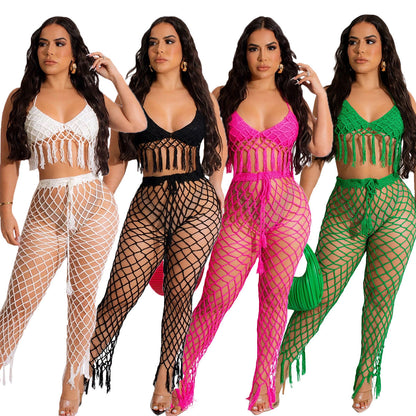 Conjunto de pareo playero sexy de moda de verano para mujer