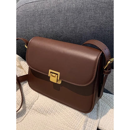 Petit sac à bandoulière carré décontracté de couleur unie pour femme