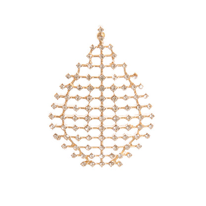 Boucles d'oreilles rétro exagérées en or avec strass et gouttes d'eau, bijoux élégants pour femmes