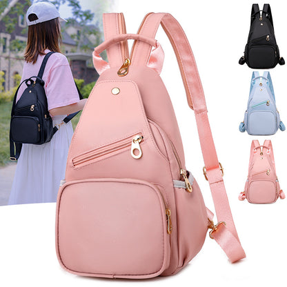 Women Mini Chest Bag Casual Backpack with Oxford Cloth