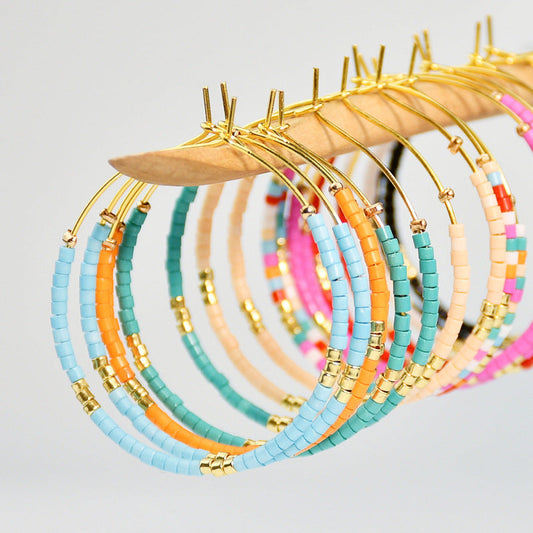 Bohemian Multicolor Beaded Earrings for Women
