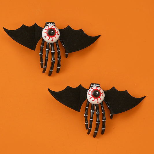 Pince à cheveux squelette drôle pour femme, motif horreur, Halloween