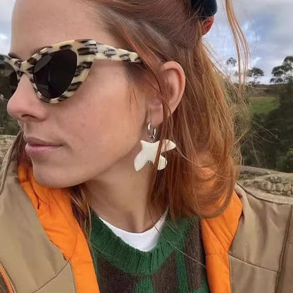 Women Fashion Pigeon Bird Pendant Earrings