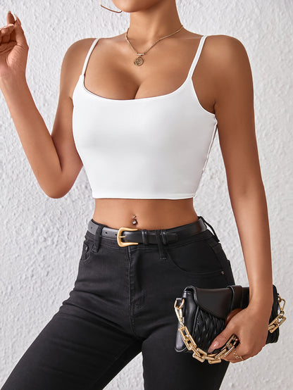 Women Fashion Sexy Solid Color Slim Camisole