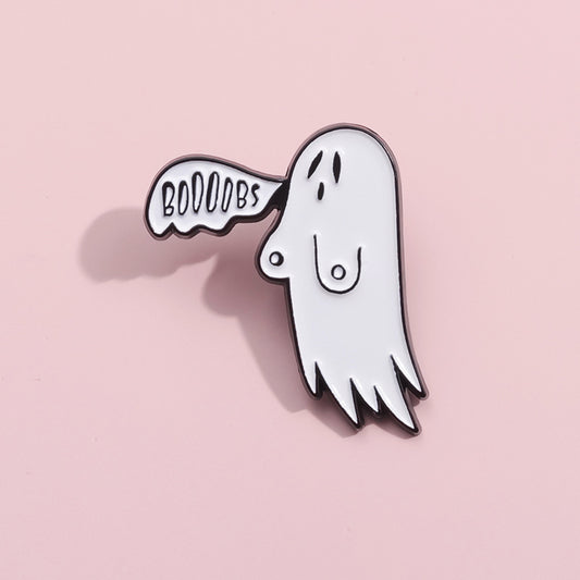 Halloween White Ghost Alloy Brooch Cartoon Badge
