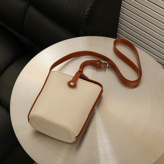 Women Soft Leather Crossbody Phone Bag with Magnetic Buckle