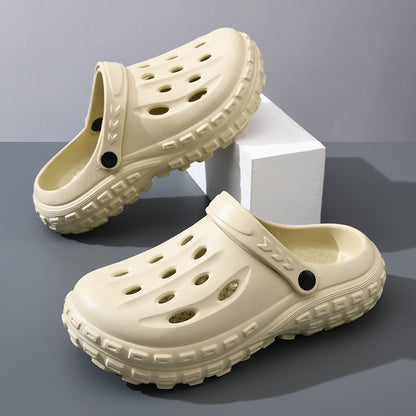 Zapatos casuales sin cordones de color liso con suela gruesa y suela de EVA antideslizante para hombre