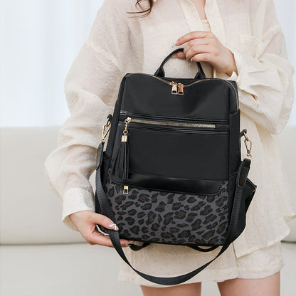 Lightweight Travel Multi-Use Leopard Schoolbag