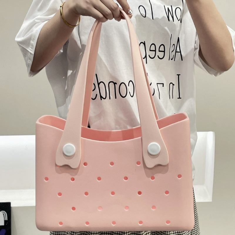 Bolso de playa de gran capacidad de EVA de color sólido de moda para mujer