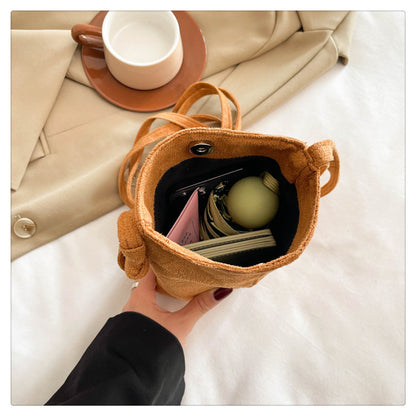 Bolso bandolera retro con borlas esmeriladas de color sólido para mujer