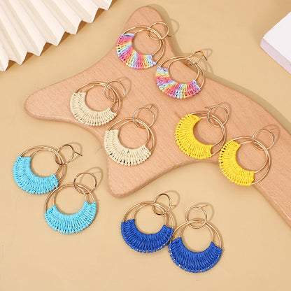 Bohemian Holiday Creative Handmade Braided Earrings