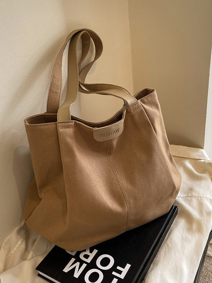 Sac fourre-tout décontracté en toile de grande capacité pour femme