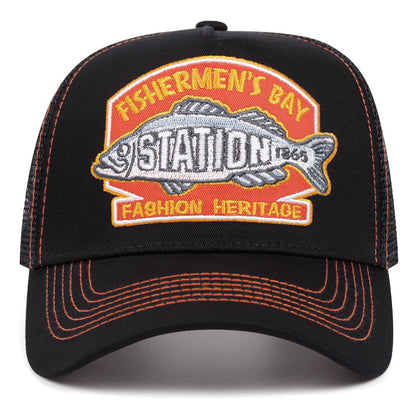Gorra de camionero transpirable para exteriores con bordado vintage