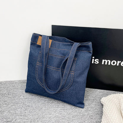 Fashionable Casual Large Capacity Denim Tote Bag