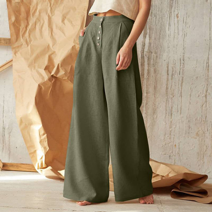 Pantalones de lino negros