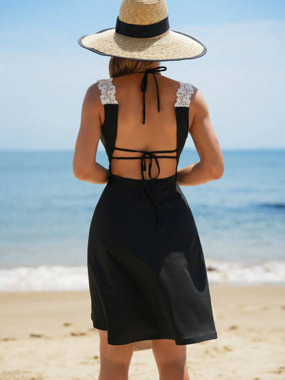 Traje de baño de playa de moda para mujer, conjunto de tres piezas
