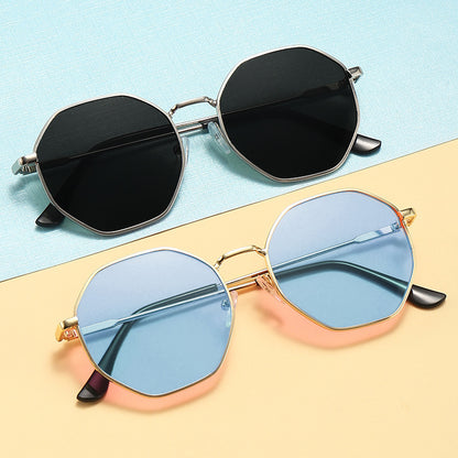 Gafas de sol clásicas retro de metal con múltiples lados
