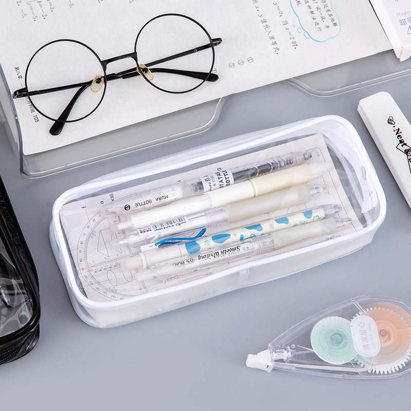 Simple Transparent Large Capacity Pencil Bag