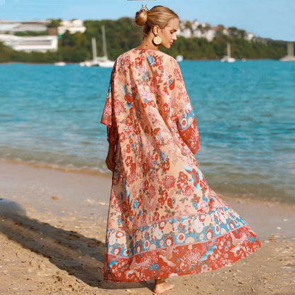 Women Fashion Sexy Chiffon Shirt Vacation Cover-Up