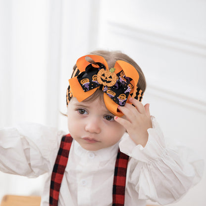 Children Kids Baby Halloween Cartoon Pumpkin Headband
