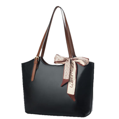 Women Vintage Oil Waxed Leather Tote Bag
