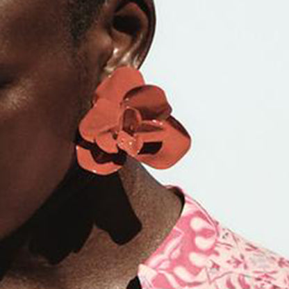 Retro Floral Earrings Alloy Fashion Flowers Style