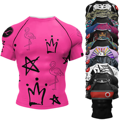 Camiseta de manga corta con estampado digital 3D de Halloween para hombre