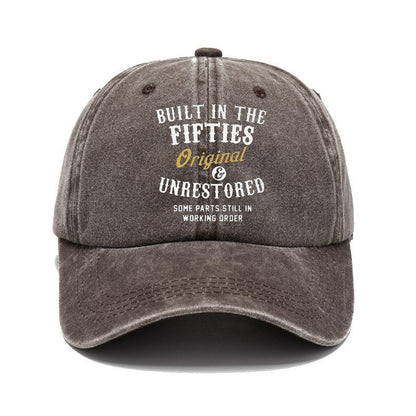 Men Women Fashion Casual Vintage Solid Color Letter Cap