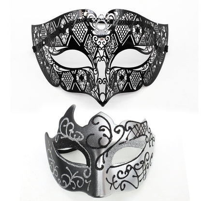 Masquerade Carnival Black Half Face Diamond Mask
