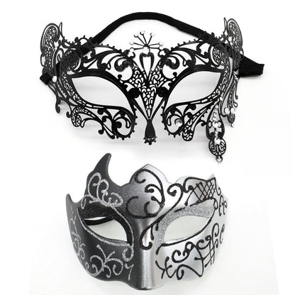 Masquerade Carnival Black Half Face Diamond Mask