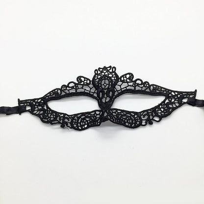 Masque de mascarade simple en dentelle noire pour femme, idéal pour une fête