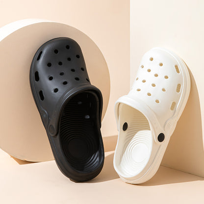 Zapatos casuales con agujeros de color sólido para hombre