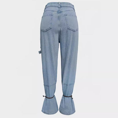Street Women Fashion Jeans Made of Durable Denim