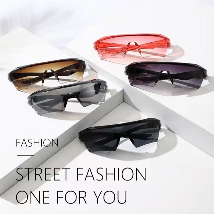 Y2K Half-Frame Sunglasses in Trendy Colors