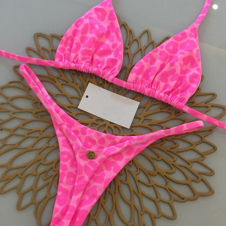 Maillot de bain bikini sexy à imprimé géométrique pour femme