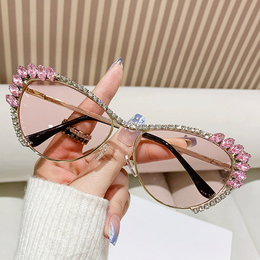 Fashion Metal Rhinestone Sunglasses