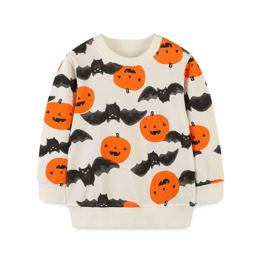 Kids Autumn Winter Animal Print Cotton Pullover