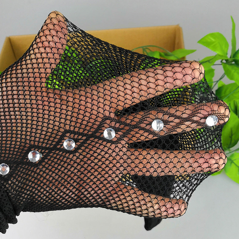Women Fashion Sexy Rhinestone Hollow-Out Stockings