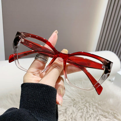 Monture de lunettes œil de chat pour femme - Design élégant en plastique