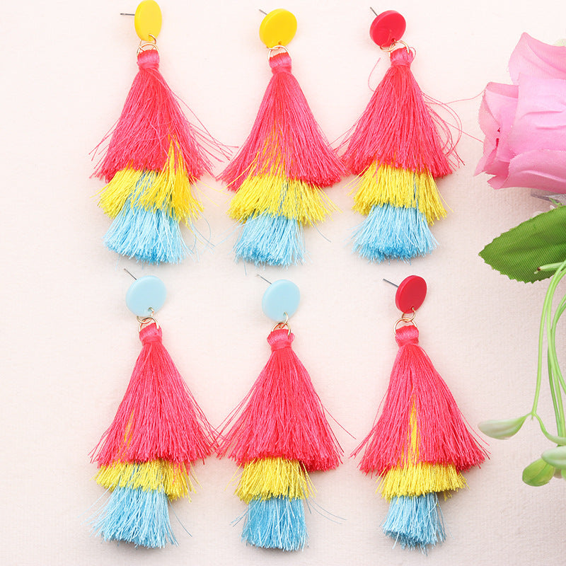 Bohemian Exaggerated Fringe Earrings
