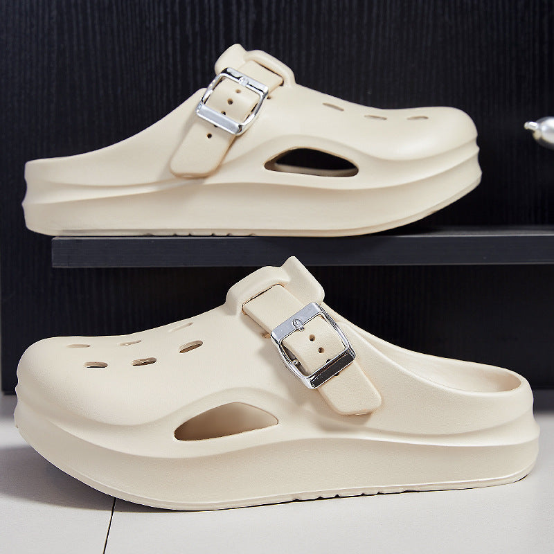 Zapatillas informales con suela gruesa y antideslizantes para mujer