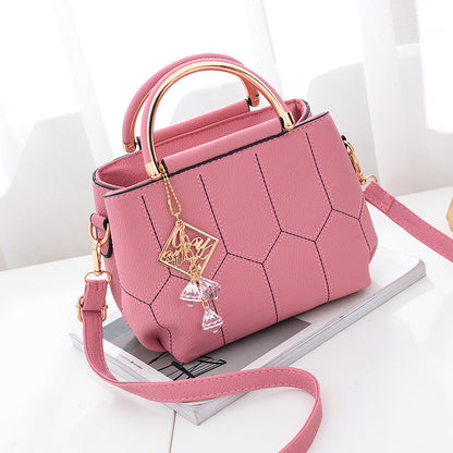 Bolso de mano con bordado de color liso, sencillo e informal, a la moda para mujer