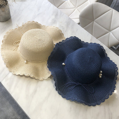 Sombrero de paja informal para mujer estilo festivo