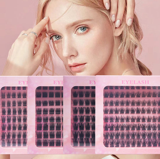 Faux cils segmentés à la mode pour femmes, en fibres de haute qualité