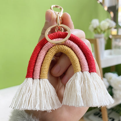 Bohemian Tassel Rainbow Keychain Bag Hanging Accessories