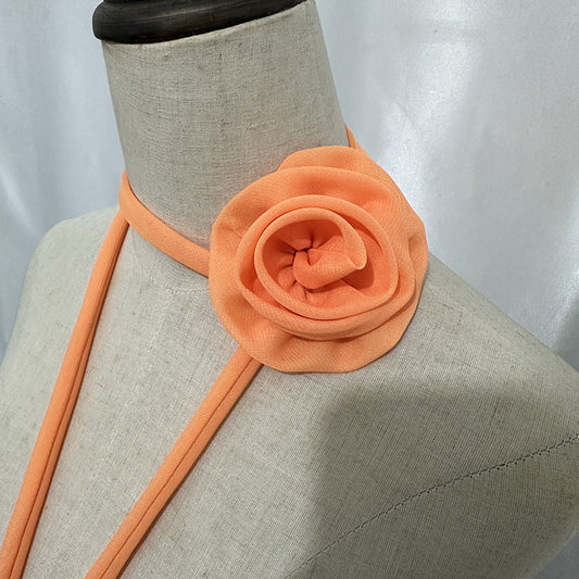 3D Flower Slim Scarf for Women