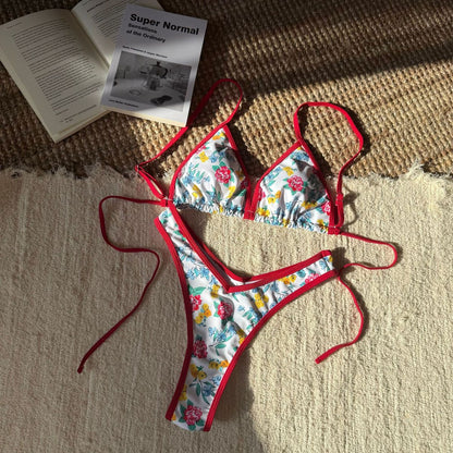 Maillot de bain bikini sexy à imprimé léopard pour femme