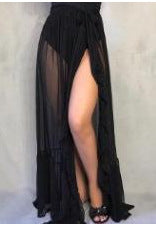 Mesh Skirt Beach Coverup in Chiffon Fabric